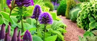 Ecological garden with natural pest control, beneficial insects, and companion plants